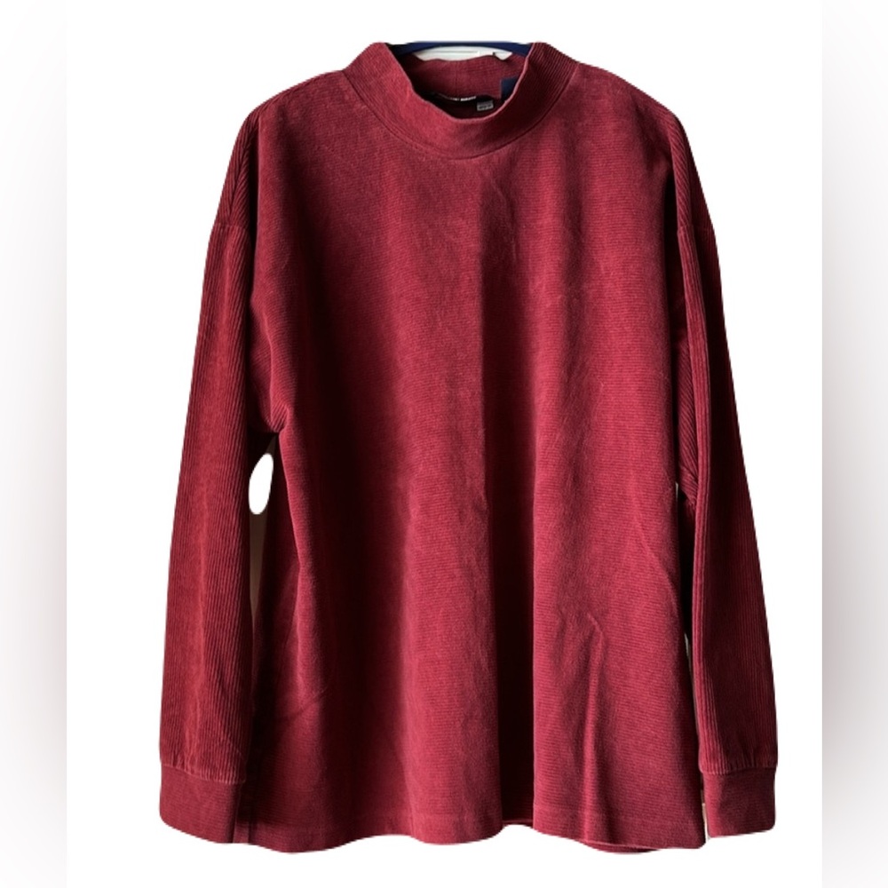 Land’s End Oversized Shirt Tunic cotton Valore feel small funnel neck SzXL 18